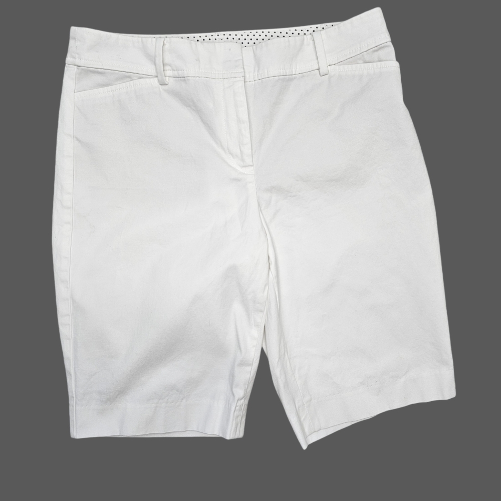 Talbot's Perfect Shorts. White.  Size 4,  10.25 Inseam